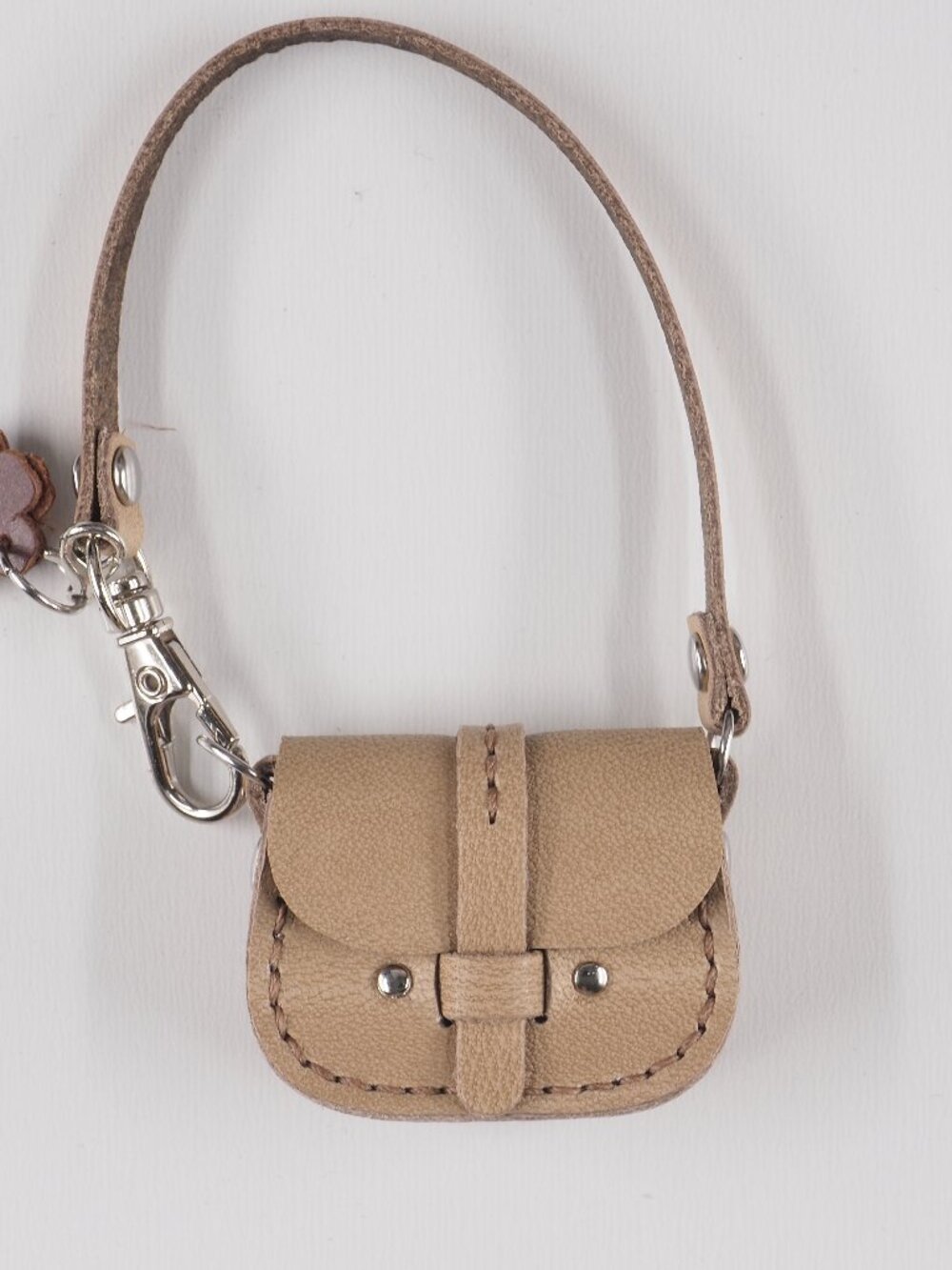 Handmade Mini Leather bag bag charm Tiny BJD Blythe size 07-017 Totoro Sprites